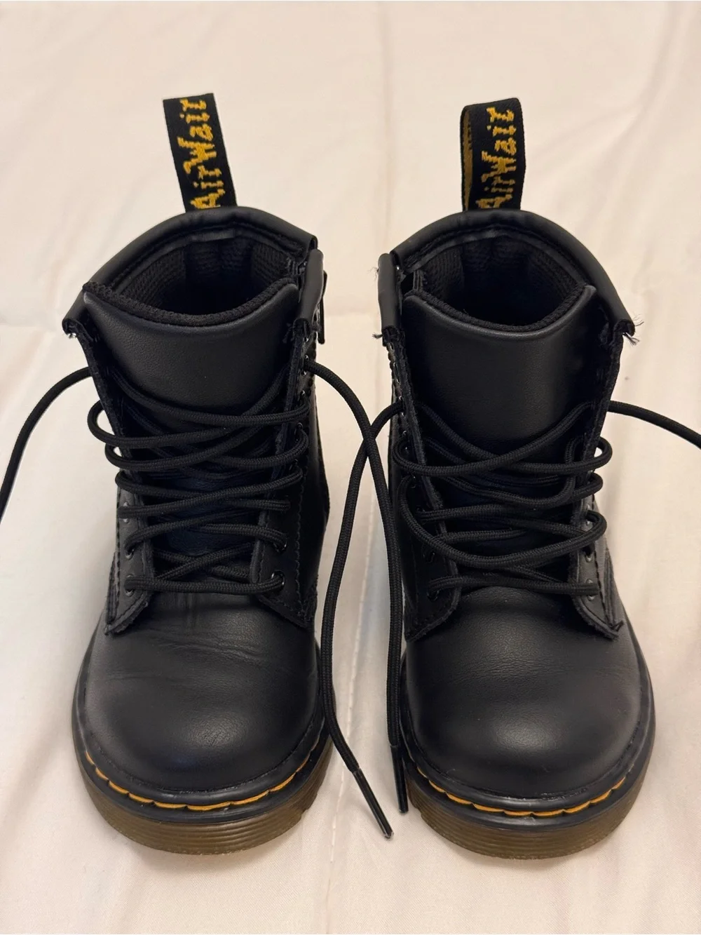 DR MARTENS TODDLER 1460 SOFTY T LEATHER LACE UP BOOTS